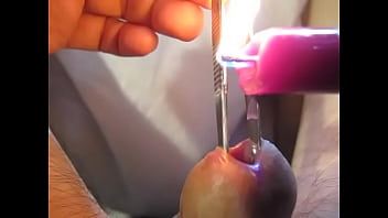 Urethra in hot purple wax
