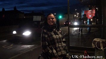 Leah Caprice flashing pussy in public from her wheelchair with handicapped engli