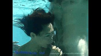 Asian underwater group blowjob