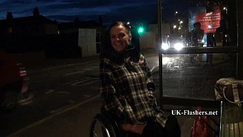 Leah Caprice Flashing Nude in Cheltenham from her Wheelchair