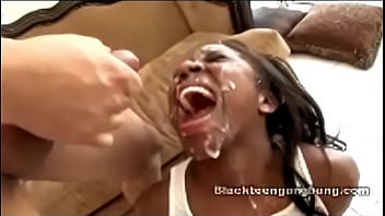 Black Teen Gangbang - Amile Waters (Ebony Black Bukkake)