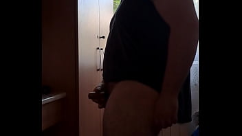 bearded daddy solo masturbation and cum