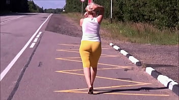 Yellow big ass flashing outdoor