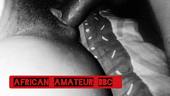 Ebony couple fucks bbc