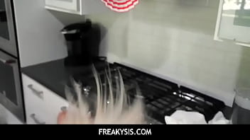 Kenna James taking that stepbro dick into her muffin from behind