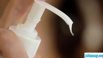 Tattooed masseuse licks her customer