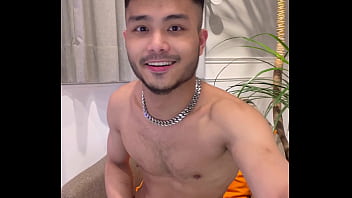 Asian boy is being naughty