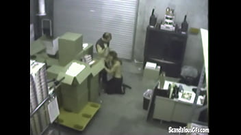 Couple having Blowjob at warehouse