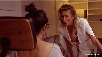 Natural busty assistant and boss having lesbian sex - April O'_neil, Alexis Fawx