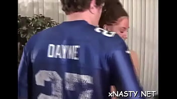 Pretty brunette Bianca bouncing on dick