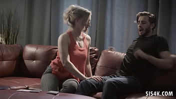 Riley Reyes sqeezes out stepbro'_s big cock