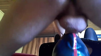 Laura on Heels amateur 2021. Sloppy blowjob and hooded masked deepthroat