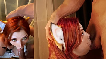 Cute Fox Sucks Big Dick - Cum on Face