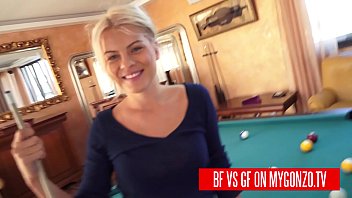 Boyfriend VS Girlfriend: Titus Steel &_ Jasmine Rouge Version Of Strip Poker Is A Pool Table Challenge