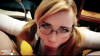 Honey Teenager Deep Sucking Big Cock - Cum in Mouth