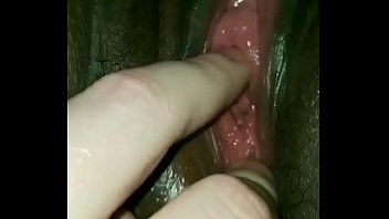 Wet pink pussy examination