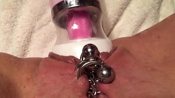Daddy'_s pierced pussy squirting