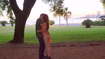 Lena gets hot and asks for good sex in the park