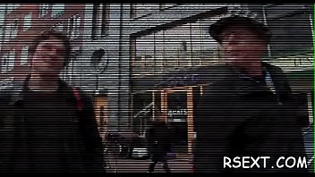 Schlong lances appealing brunette floosy Martina'_s muff