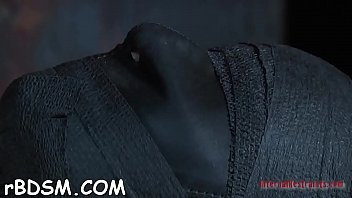 Restrained cutie is made to suffer underneath hard toy playing