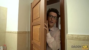 DADDY4K. Sex with step son'_s classy GF drives dirty father to nice orgasm