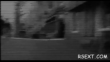 Smoking hot babe with shaved slit gives a steamy blowjob