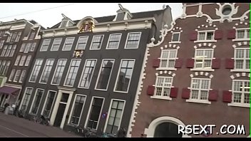 Smoking hot babe with shaved twat gives a steamy blowjob