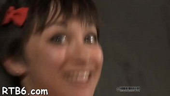 Lusty chick is tying up sweet chick for t. session