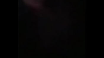 Guy strokes cock at night