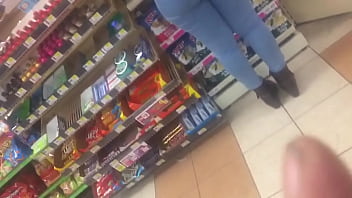 Candid slow mo video Mexican booty at gas station Pt 2