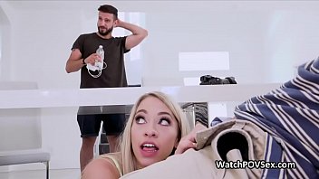 Fucking hot blonde behind buddies back