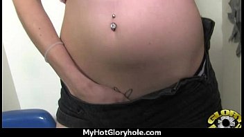 Ebony teen shows off her blowjob skills at gloryhole 6