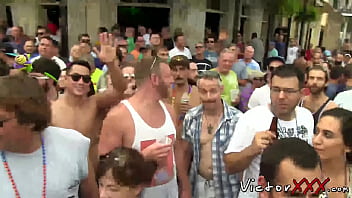 Two hairy daddies in hot hardcore sex action