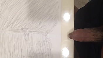 Cum on drawing paper