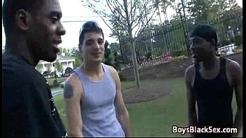 Interracial Naughty Gay Sex in Hardcore Video 19