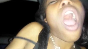 Ebony sucks and swallows