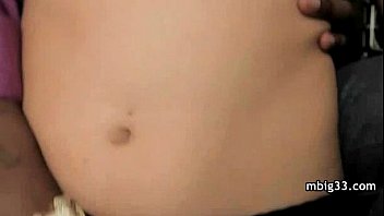 Tight white lingerie teen takes big black dick