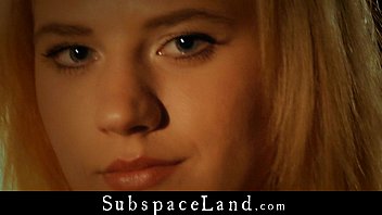 Collared and leashed blonde slaves takes Master&rsquo_s cum