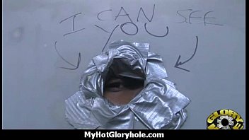Gloryhole cock licking and sucking interracial 22