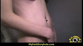 I sneak Black BJ as I fuck husband thrue gloryhole 29