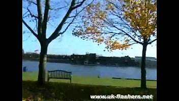 Sexy brunette amateur teen Brys public flashing and outdoor amateur voyeur