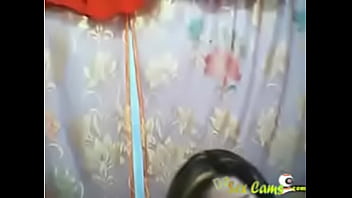 Asian cam model playing with herself
