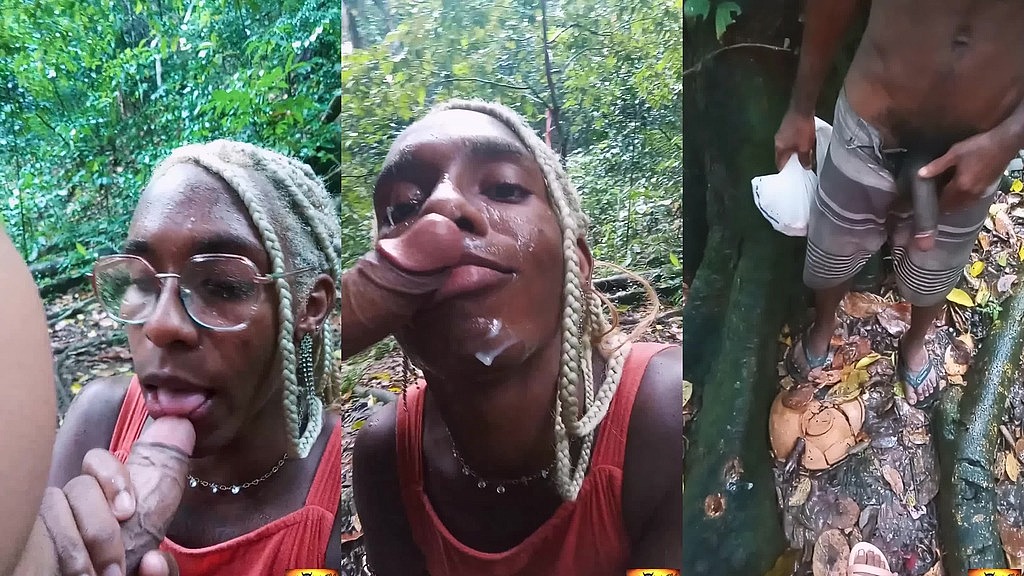 fui no parque em dia de chuva, e acabei mamando a pica de dois machos!