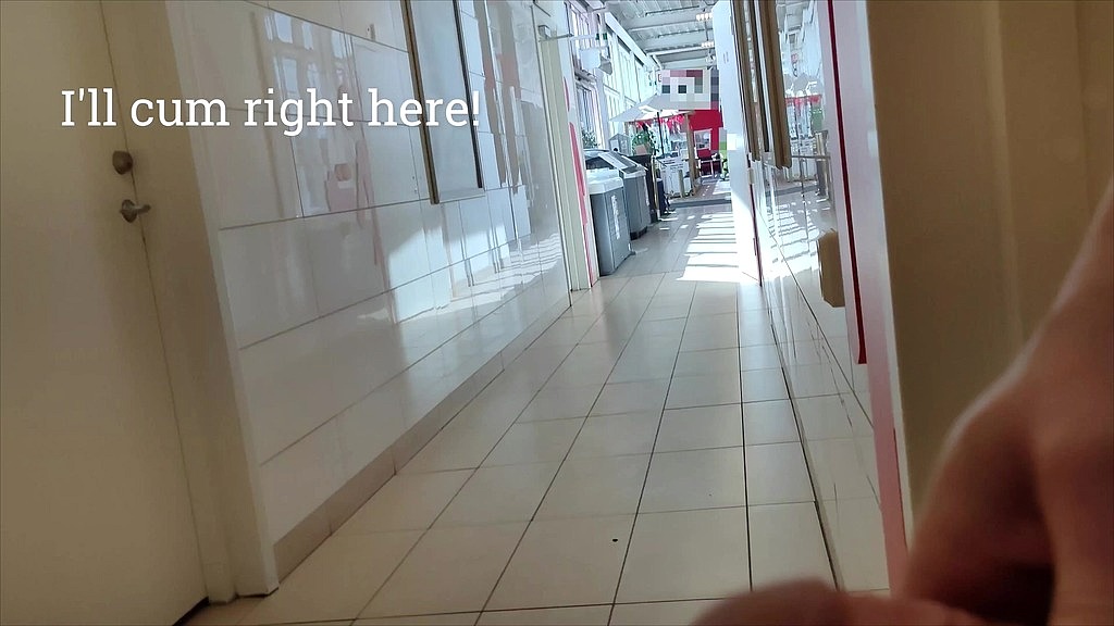 risky public restroom flashing, full naked and cumshot