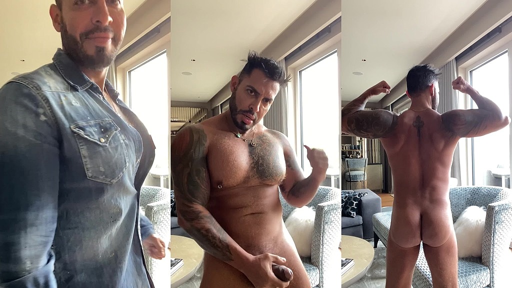 flexing muscle and masturbate at morning - viktor rom -