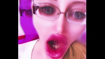 Dollification Sissification Huge pink lips transformation fetish