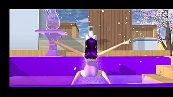 Point of view: cartoon fox girl dances on your lap (Sakura School Simulator)