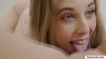 Teen pussy gets fucked by lesbian using toy