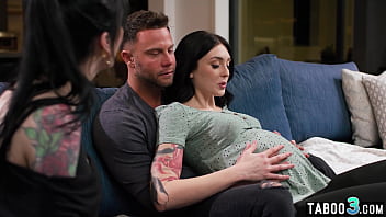 Hubby fucking his prenatal instructor Anna de Ville in front of his wife