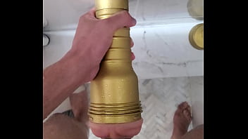 Sugar mama asked to see her Horny BBC fucking a pocket pussy in the shower